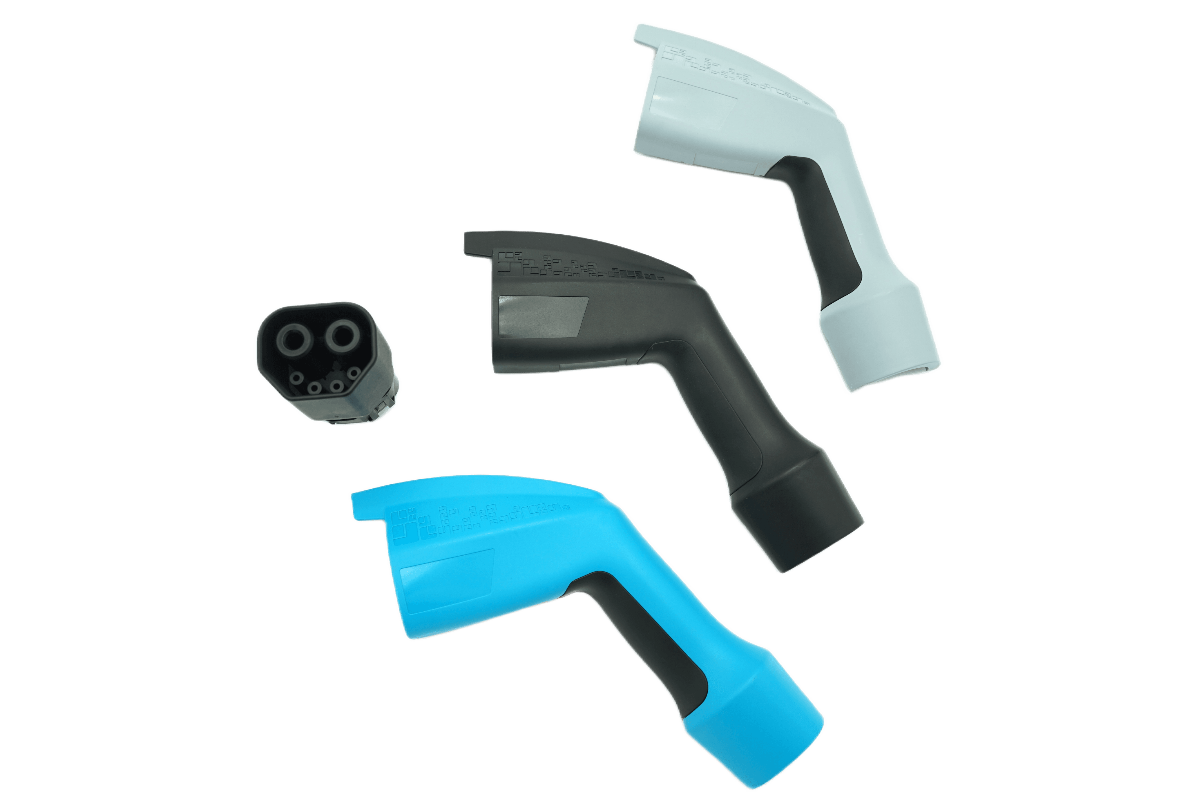 Gehäuseschalen für E-Auto-Ladestecker zur Aufnahme und zum Schutz der elektrischen Kontakt- und Verbindungselemente